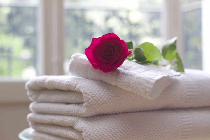 hotel-PUGET VILLE-min_towel_rose_clean_care_salon_spa_white_bath-731641